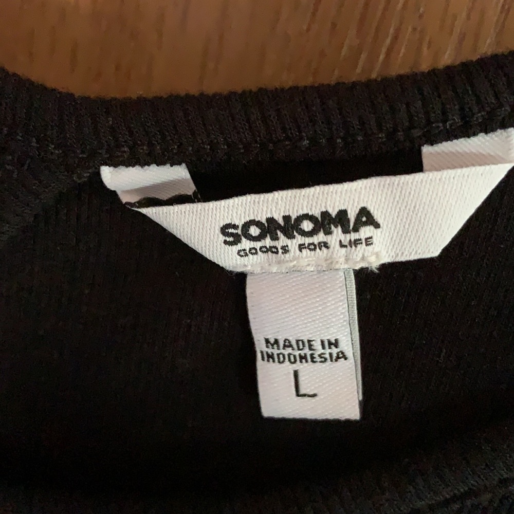Sonoma dress top cut out shoulders black, size L - Picture 3 of 7